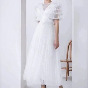 White midi dress in size S